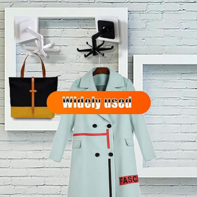 Product Introduction of Universal Multifunctional Self Adhesive 360 Degrees Rotated Punch-free Wall Mounted Towel Rack Kitchen Organizer Clothes Hanger Door Hook 12