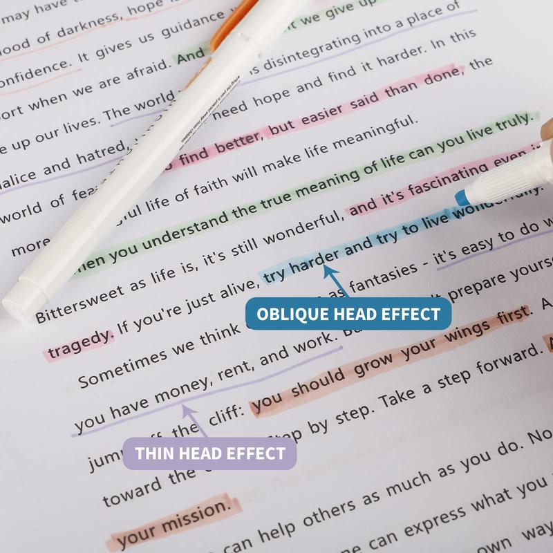 Product Introduction of Multicolor Double-ended Highlighter Pen, Mixed Color Marker Pen for School & Office, Student Stationery Supplies, Gifts for Students, Gift Ideas 7
