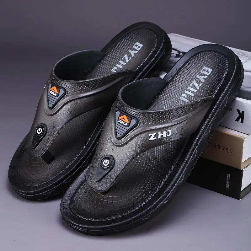 Dép Tông nam cao cấp DN07S ZHJ  siêu bền êm Cao Su Đế Bằng DéP Đồng Sandal Jean Quai Ngang