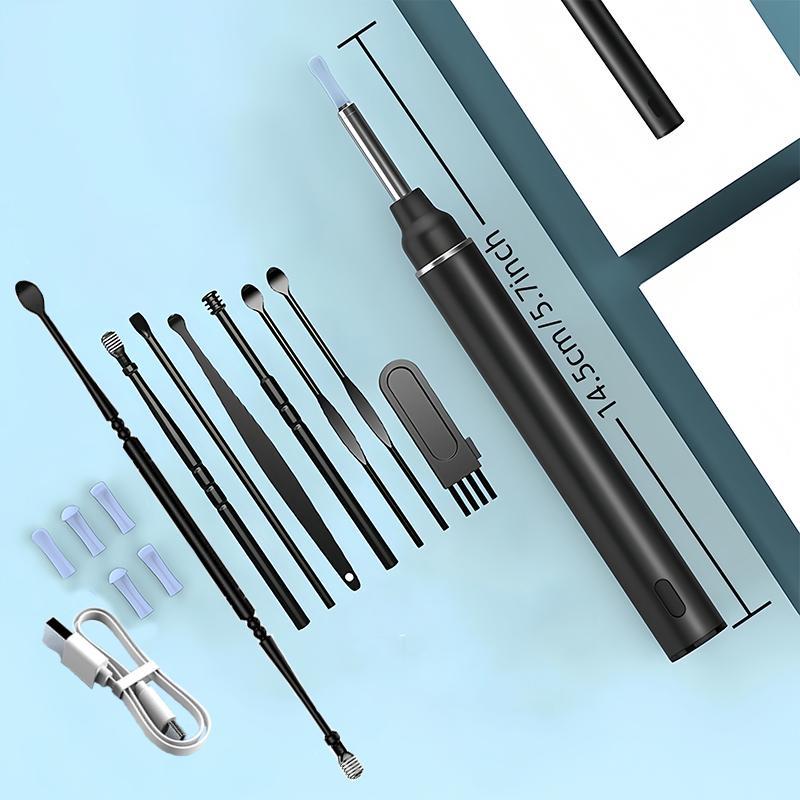 Product Introduction of Wireless Earwax Remover Kit, 1 Count HD Visual Ear Cleaner with 5 Silicone Ear Spoons & 8 Manual Ear Pick Accessories, Earwax Removal Tool Kit, Stocking Fillers Gift 13