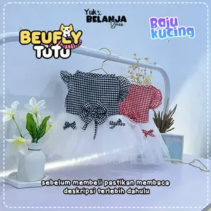 Dress Kucing Edisi Beufly Tutu / Baju Kucing anjing kelinci / Size S-XL / Yuk Belanja Gaes!