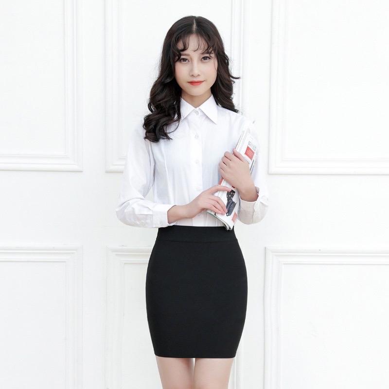 Chân váy nữ bút chì công sở dáng ngắn phong cách Hàn Quốc 8