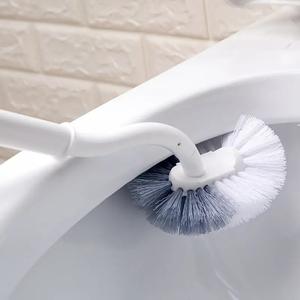 1 Pieza de portátil de cepillo de limpieza, cepillo de inodoro de alta resistencia - Con mango largo ergonómico y cabeza de limpieza de surco profundo forma de C, construcción sólida, reusable, limpieza fácil de esquina, ideal para el hogar, baño