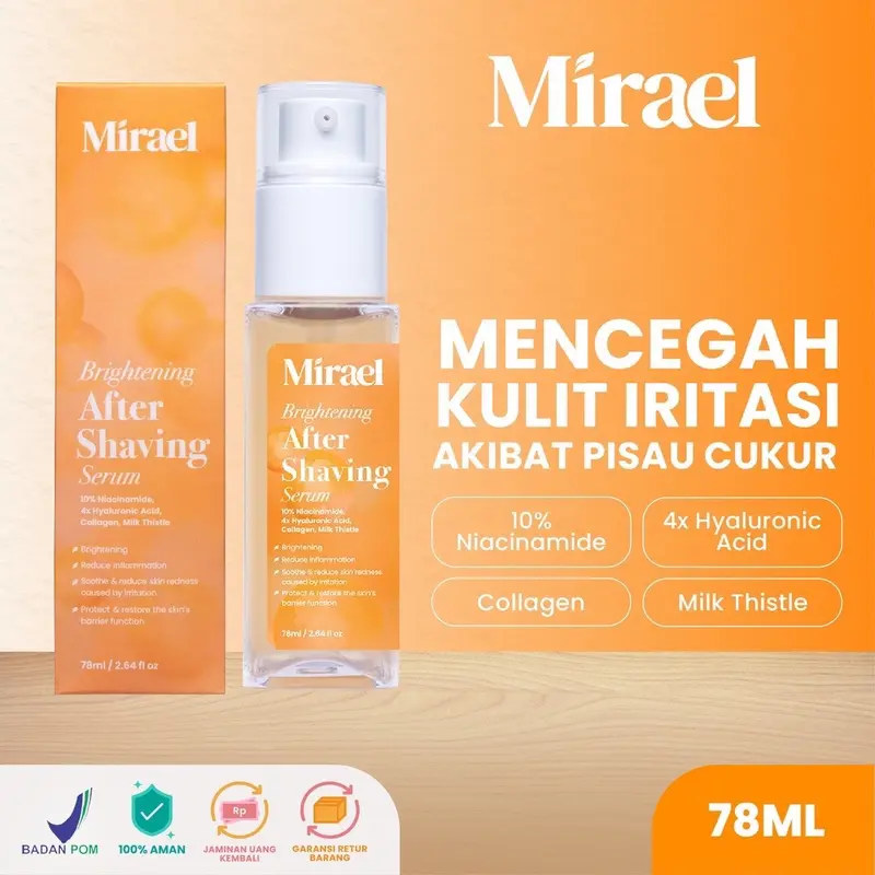 Mirael Brightening After Shaving Serum Mencerahkan Setelah Cukur 78 ML 0