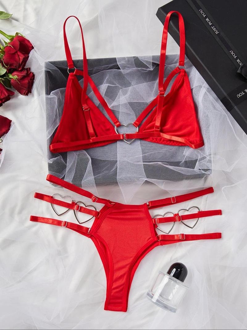 Product Introduction of Women's Cut Out Lingerie Two-piece Set, Sexy Breathable Lingerie Set for Daily Wear, Women's Underwear for All Seasons 2