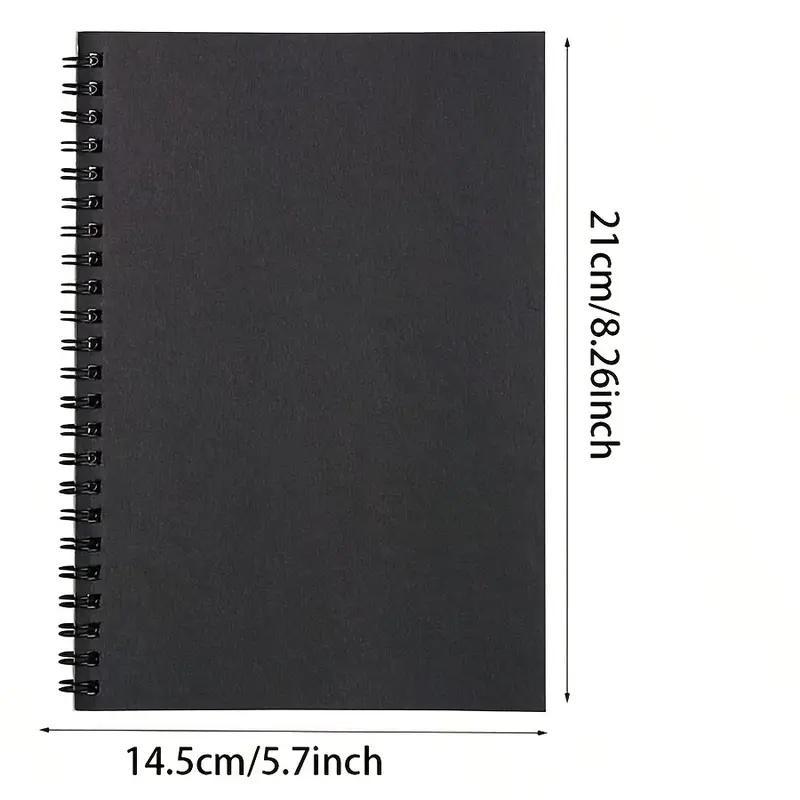 Product Introduction of A5 Spiral Notebook, 2 Counts Solid Color Cover Lined Paper Notebook, Spiral Diary Notebook, Office Stationery & Supplies 1