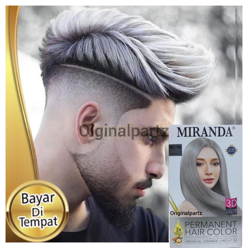 MIRANDA Hair Color Cat Rambut Abu Pewarna Rambut Ash Grey Blonde MC-16 0