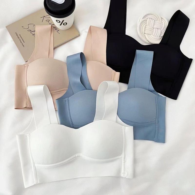 Áo Lót Nữ Big Size - Áo Ngực Có Nút Gài Sau Màu Trơn Phong Cách Nữ Tính Bản To BigSize Che Mỡ Thừa - AL 4321