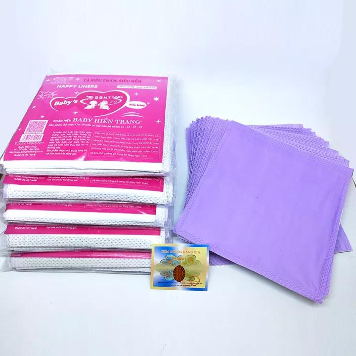 Combo 10 gói lót phân xu hiền trang, Combo 10 gói lót xu tím baby Hiền Trang cho bé