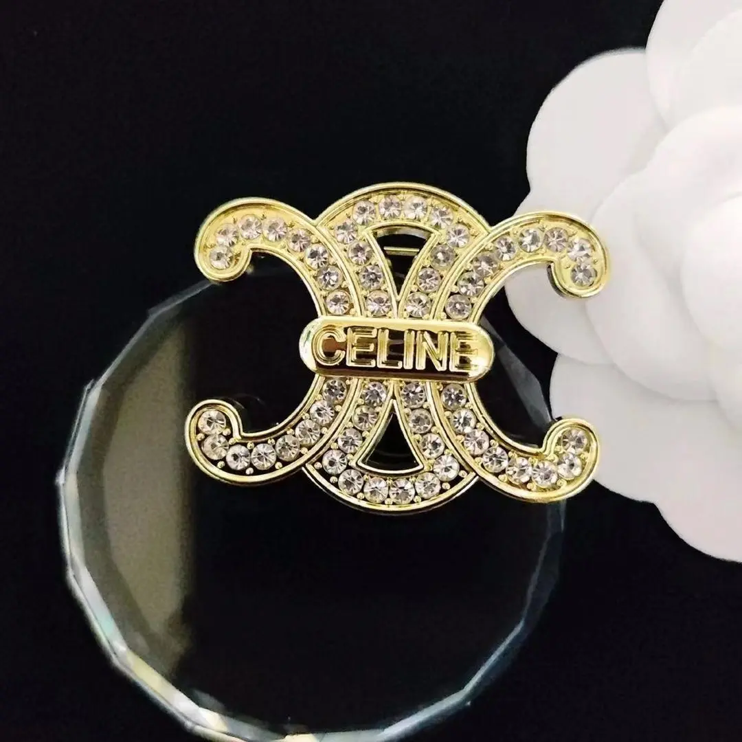 Trâm Cài Tinh Tế, Phong Cách Cổ Điển, Thiết Kế Tinh Tế, Dát Trắng, Đồng Nhẹ Mạ Vàng, Đồ Trang Trí Văn Bản Hoa Độc Đáo Ghim Cài Quần Áo Thời Trang