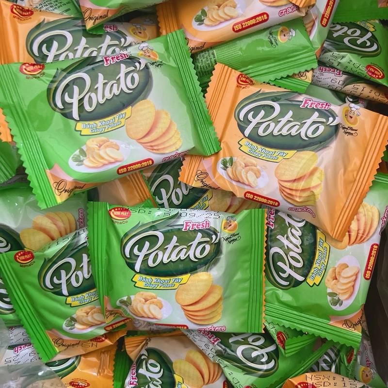 Bán Sỉ 1 Thùng 4Kg Bánh Khoai Tây Fresh Potato Minh Phát Bánh Quy Food Ăn Vặt Snack kẹo tết