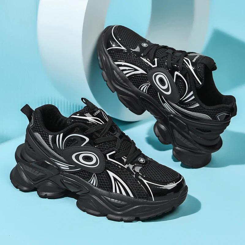 2024  Custom Man Sports Sneakers Turbine Design Height Increasing Elevator Blank Leather Casual Running Shoes for Men Trainers Training_voghion.com