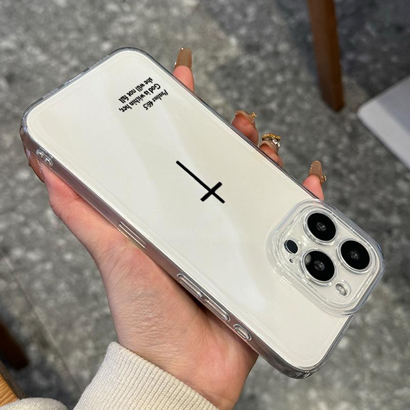 Product Introduction of Cross Pattern Phone Case, Full Coverage Shockproof Phone Protective Cover, Phone Accessories Compatible with iPhone 11 12 13 14 15 Pro Max 4