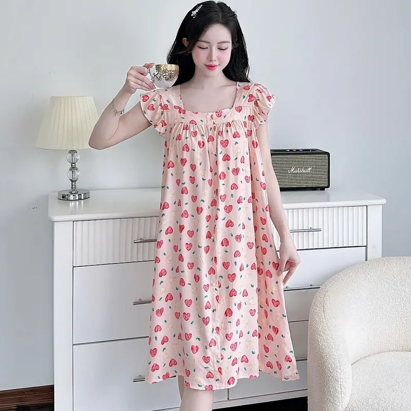 (45-100kg) váy bầu Bigsize cho mẹ mặc nhà, đi chơi cực kỳ thoải mái, họa tiết cực xinh 2