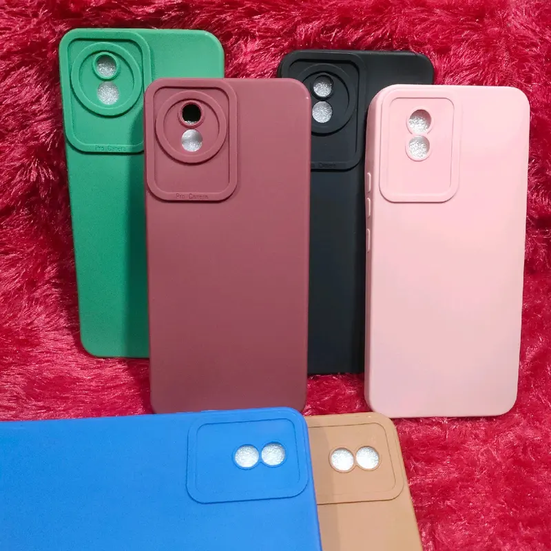 Soft Case Viv Y02 Y02T Y28 Y18 Y03 Silikon Casing Case Macaron Pelindung Pro Camera 1
