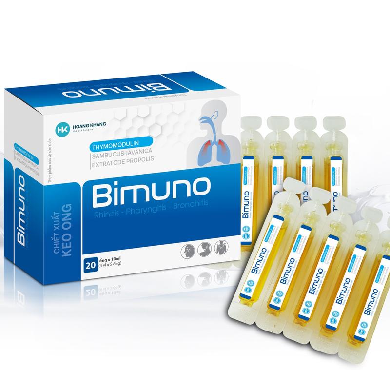 BIMUNO ống Hỗ trợ tăng cường sức khỏe, nâng cao sức đề kháng, giảm nguy cơ mắc các bệnh đường hô hấp  Hộp 20 ống 4