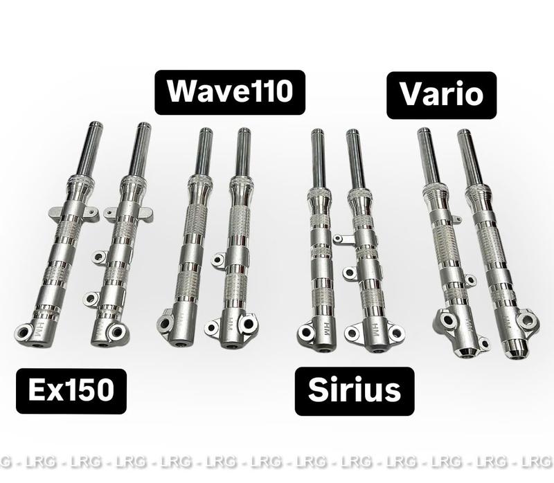 Phuộc Trước Phay Thái Màu BẠC Siêu Nét Exciter150 135 Sirius Wave S110 Wave Đùm Fuled RSX 110 Vario Cắt Ty 3 Phân Hạ 3 Phân Phụ Tùng Phụ Kiện Xe Máy