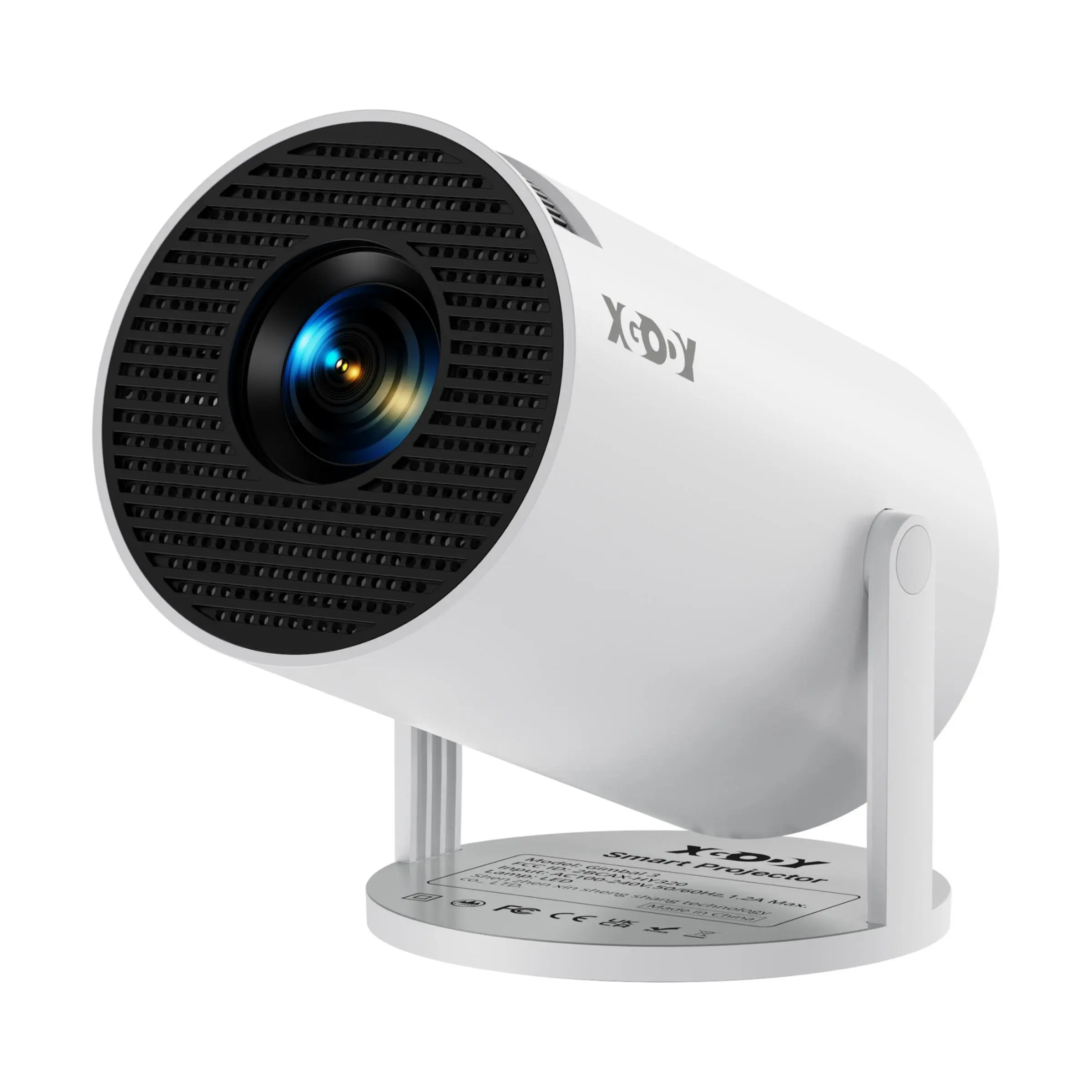 XGODY Portable Smart Projector, HD Home Theater Projector with Auto Focus, WiFi6 Wireless Connection Projector with HDMI Cable