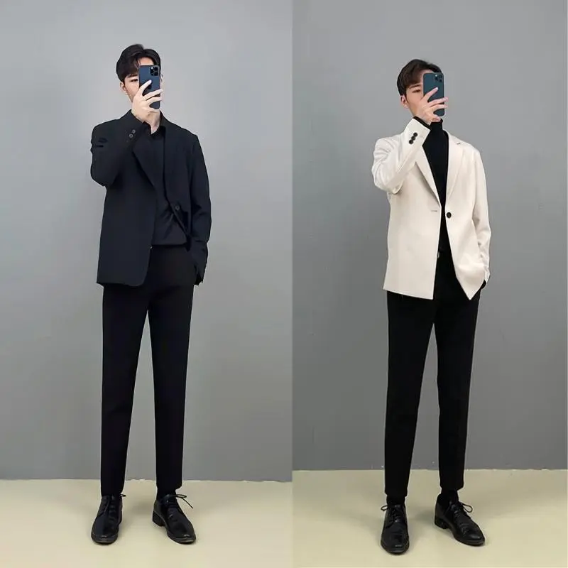 Áo vest Blazer nam phom rộng hàn quốc màu đen , màu nâu phong cách lịch lãm hợp thời thượng chuẩn soái ca Menswear Jean