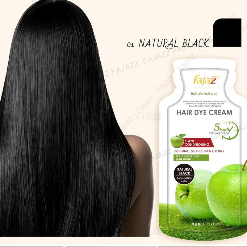 【FAJAZZ+Masker rambut gratis】150ML/5PCS  Pengoperasian sederhana, penyimpanan mudah, pewarna rambut beraroma, pewarna rambut jenis gelembung. 5