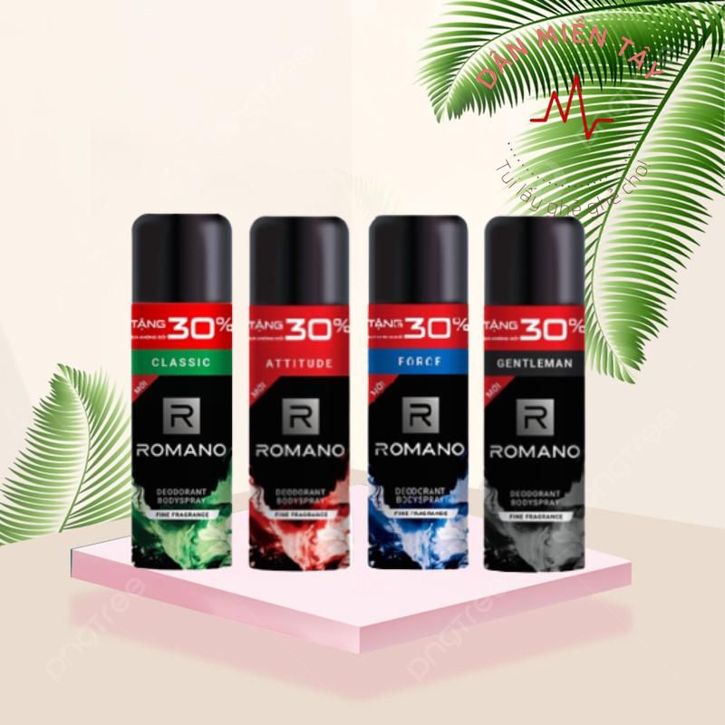 Xịt Khử Mùi Romano Equity/Classic/Force/Attitude/Gentleman 195ml