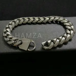 gelang rantai pria baja silver anti karat anti luntur Pengait