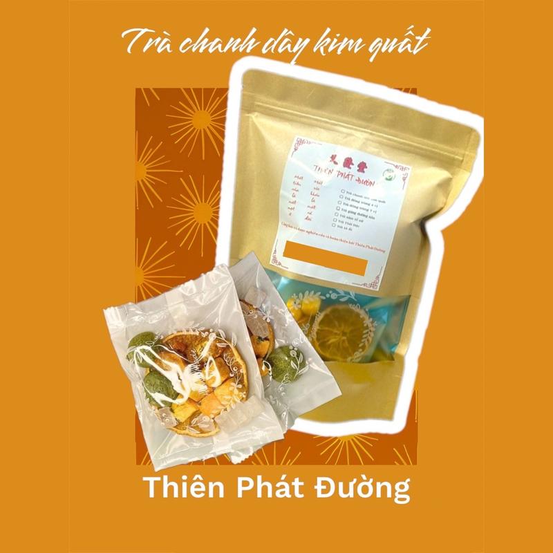 Trà Chanh Dây Kim Quất Thiên Phát Đường nước uống hoa quả Triệu Lộ Tư sấy thăng hoa đông khô Nguyên liệu Hữu cơ Chè Tea Chua Nước Trà nướcuống đẹp trà detox trắng da Sen Vị Chua