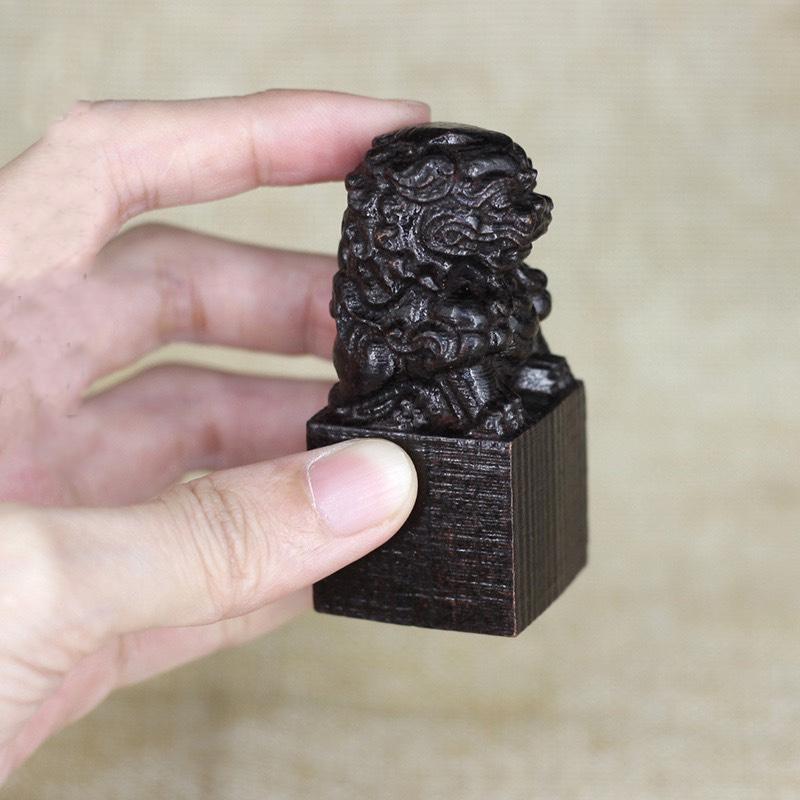 Tượng gỗ mini kì lân tượng phong thủy kỳ lân bằng gỗ trang trí để bàn 6