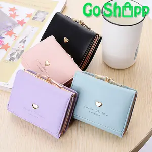 Dompet Koin Lipat Mini Wanita Viral Kulit PU Fashion Korea Style Aesthetic Terbaru Kekinian PD16