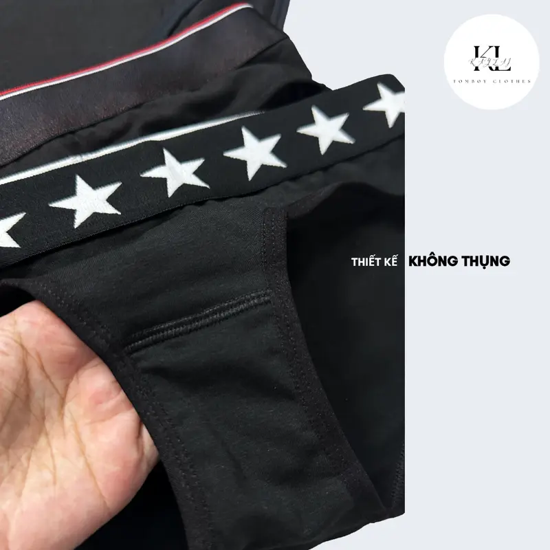 [Underwear] Quần lót tomboy cotton 4 chiều cho Tomboy, Trans (không thụng) Boxer Sịp Quần Boxer Thun Menswear quần lót 1