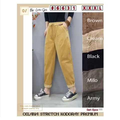 KORDURA Celana Corduroy TEBAL import Wanita fit to XXXL 3xL Ide Casual Street Style LONDON GIRL 6602 6605 6633 6631 6632 6635 6606 6620 6621