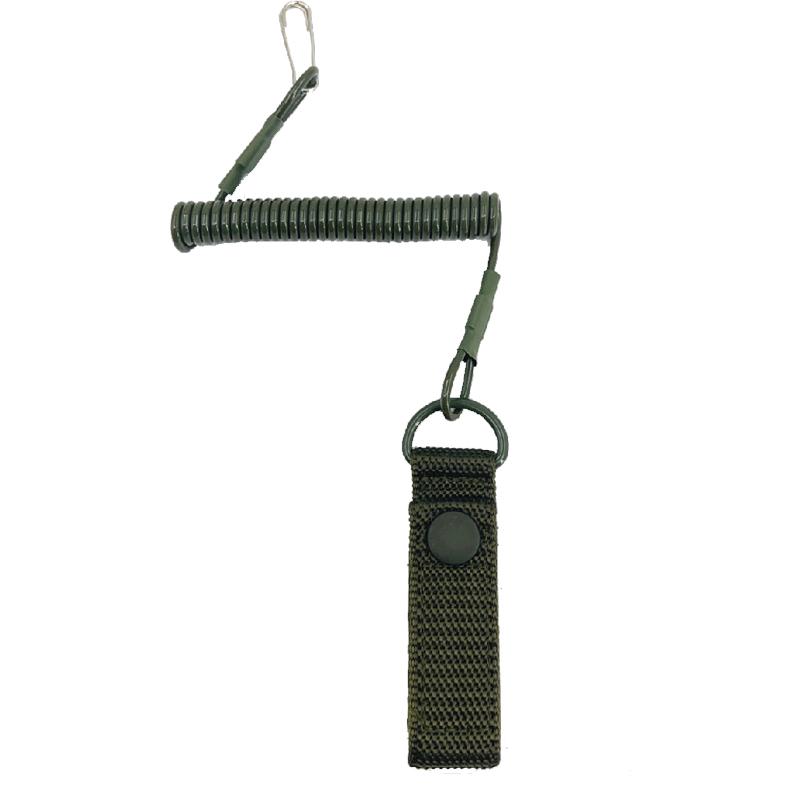 Product Introduction of Tactical Retractable Spring Elastic Rope Buckle Anti-lost Strap Keychain Portable Fishing Lanyard Outdoor Camping Tool Equipment 5