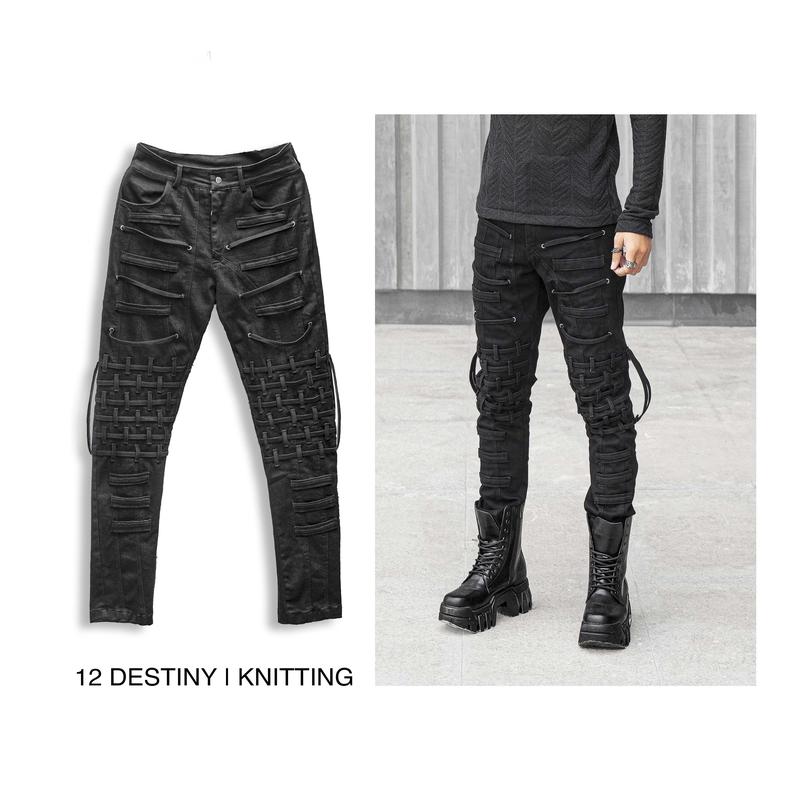 Quần jean nam 12.DESTINY Chi tiết Bó Sợi