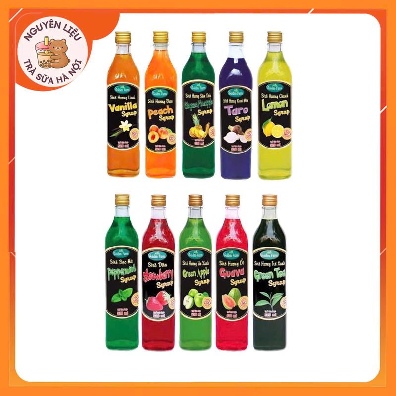 Syrup/ Siro Golden Farm Đủ Các Vị (Chai Thủy Tinh 520ml) cam - TikTok ...