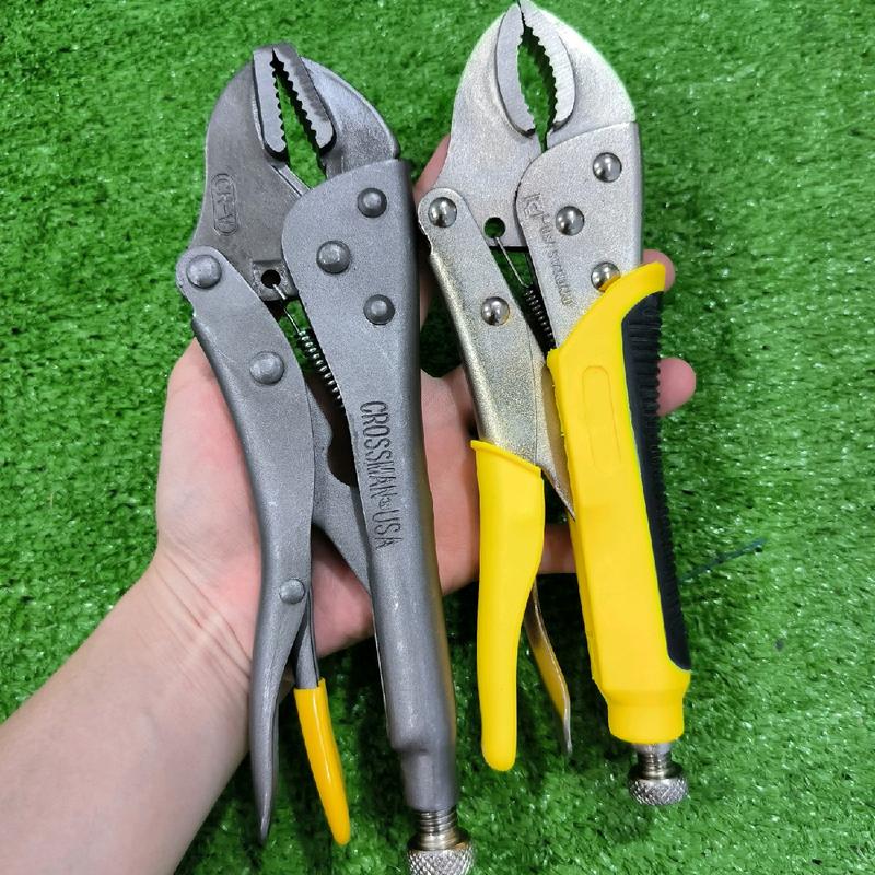 Combo 2 Kìm Bấm Miệng Bằng Và Bấm Miệng Cong Tay Bọc Loại Tốt