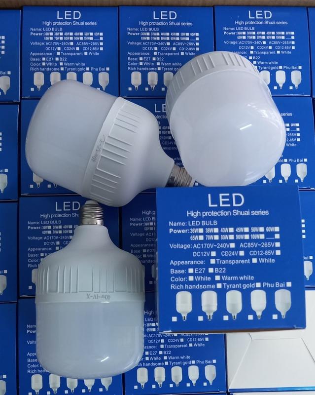  Bộ Combo 3 bóng đèn LED trụ tròn công suất 40W đui E27 kín nước - Ánh sáng trắng - Bảo hành 1 năm - siêu sáng 
