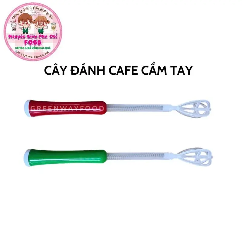 Cây đánh bọt cafe cầm tay bằng nhựa