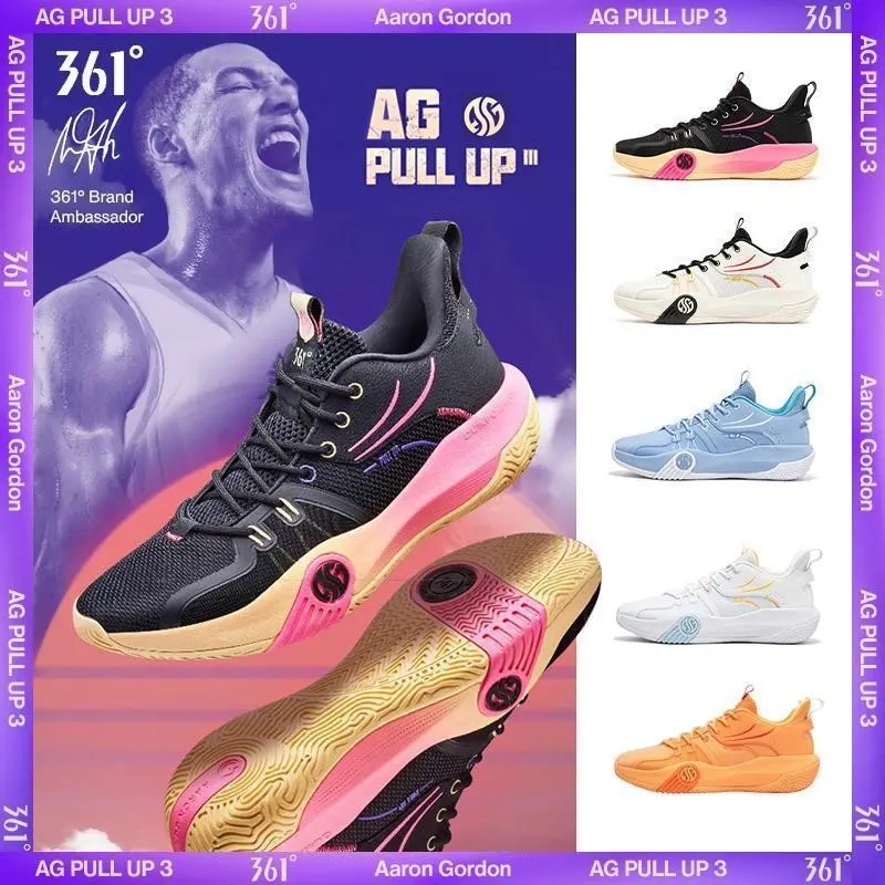 「1-3Days Delivery」361 Degrees Ag Pull Up 3 Men Basketball Shoes Spike Mesh Breathable 672331119/672331118