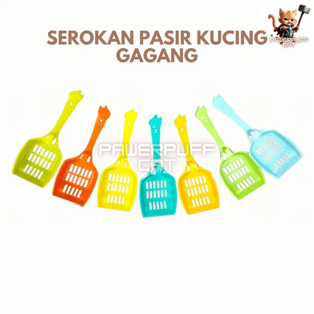 PPC Serokan Pasir Gagang Sekop Kotoran Kucing