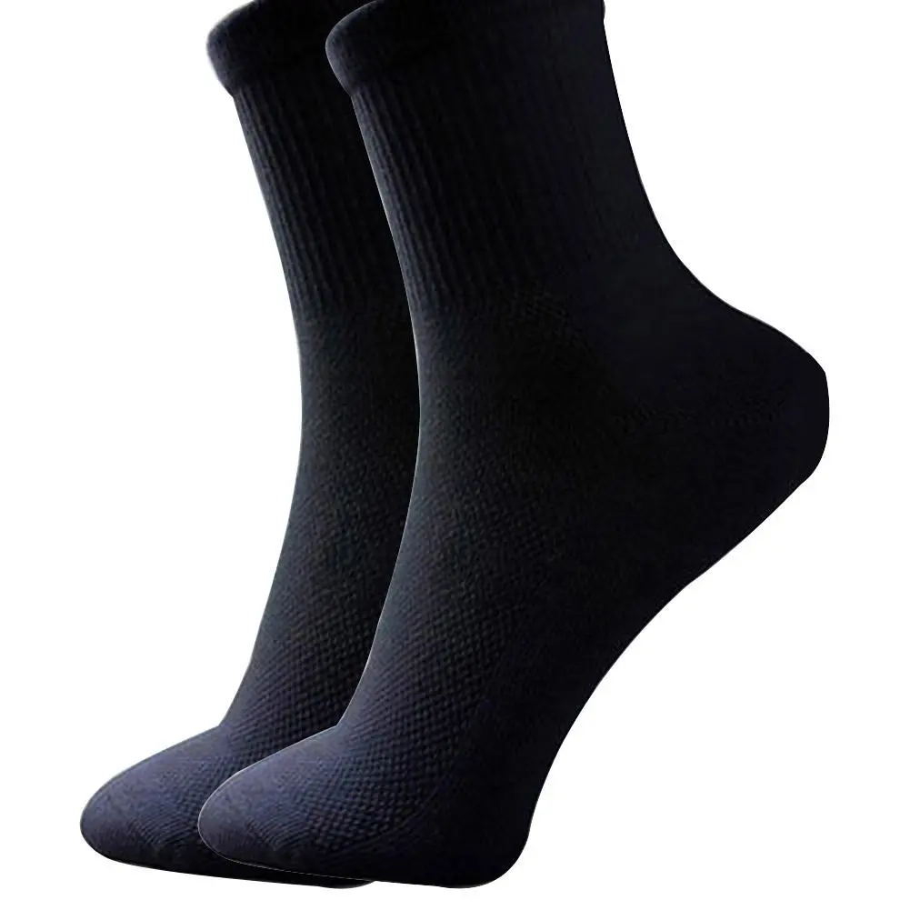 Huxriqvy 1 Pair Men\'s Summer Mesh Soft Cotton Blend Socks Athletic Sport Gym Casual Socks