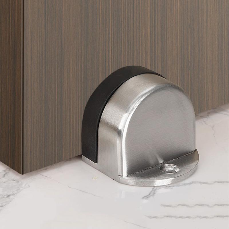 Product Introduction of New Stainless Steel Door Stopper Nail-free Anti-collision Door Suction Hardware Non Punching Door Holder Door 22