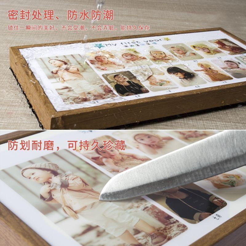 Product Introduction of Khung Ảnh Kỷ Niệm Cho Em Bé, Đồ Trang Trí Album Tăng Trưởng Một Năm Tuổi, 12 Ảnh Tùy Chỉnh, Sắp Xếp Sinh Nhật, Làm Bằng Gỗ Trơn Có Thể Giặt Được Decor Khung Tranh Decor Phòng Treo Tường 4