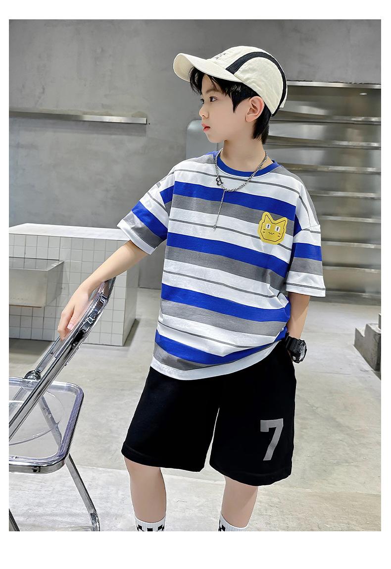 Product Introduction of Boys' Short Sleeve T-Shirt Summer 2025 New Children's Cotton Summer Boys' Trendy Top 22