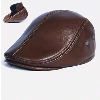 (Tặng xi dưỡng) Mũ beret 100% da bò tặng bố tặng ông tuyệt đẹp