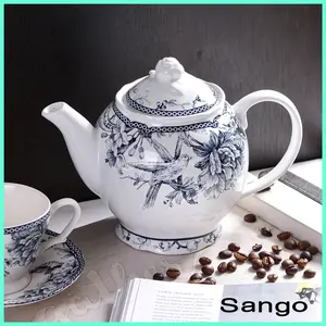 SANGO Teko Bulat Adelaide Blue Keramik (Isi 1) Hampers