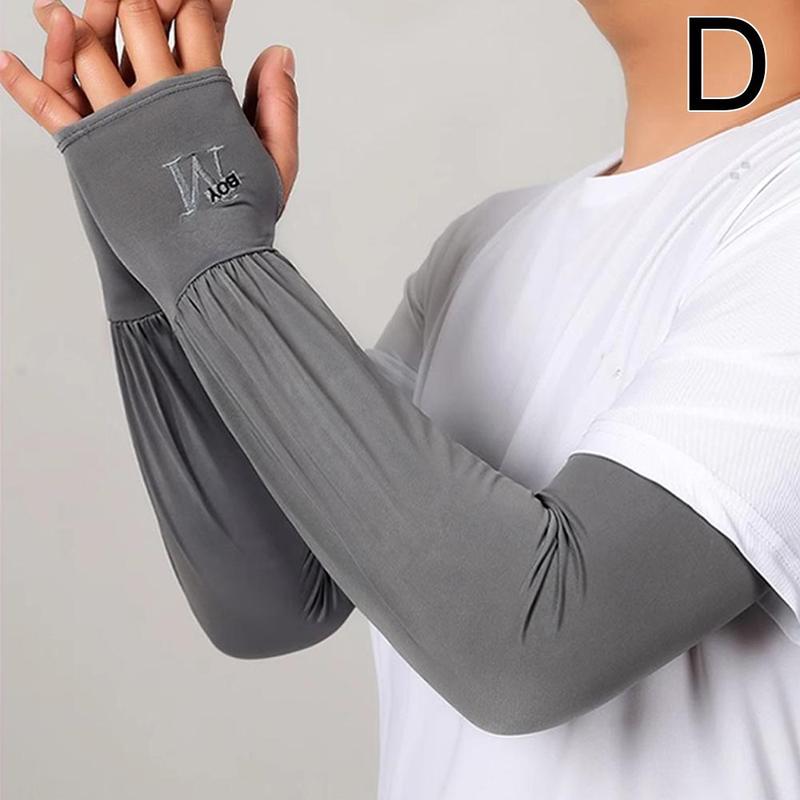 Product Introduction of Sunscreen Sleeves Men Women Long Half Finger Gloves Arm Sleeves Sun UV Protection Ice Cool Arm Cover For Cycling Fishing Running Climbing Sport Sunscreen Sleeves 32