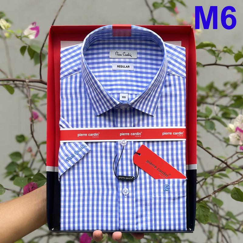 Áo Sơ Mi Nam Pierre Cardin Ngắn Tay, Áo Sơ Mi Công Sở Cao Cấp Vải Cotton Thoáng Mát, Chống Nhăn Mẫu Mới 2024