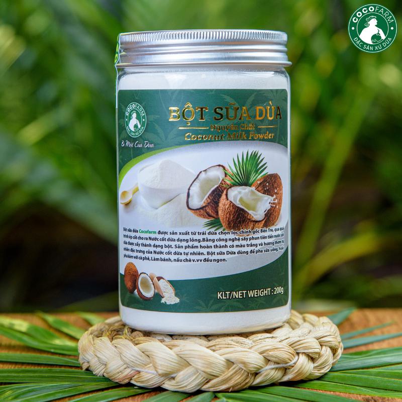Bột Sữa Dừa Cocofarm 200g Nguyên chất -  Không đường
