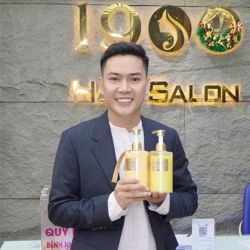 Bộ Dầu Gội & Dầu Ủ cao cấp 1900 Hair Salon chứa Biotin, Keratin tinh luyện, dưỡng tóc Nữ chắc khoẻ vào nếp suôn mượt 500ml x2