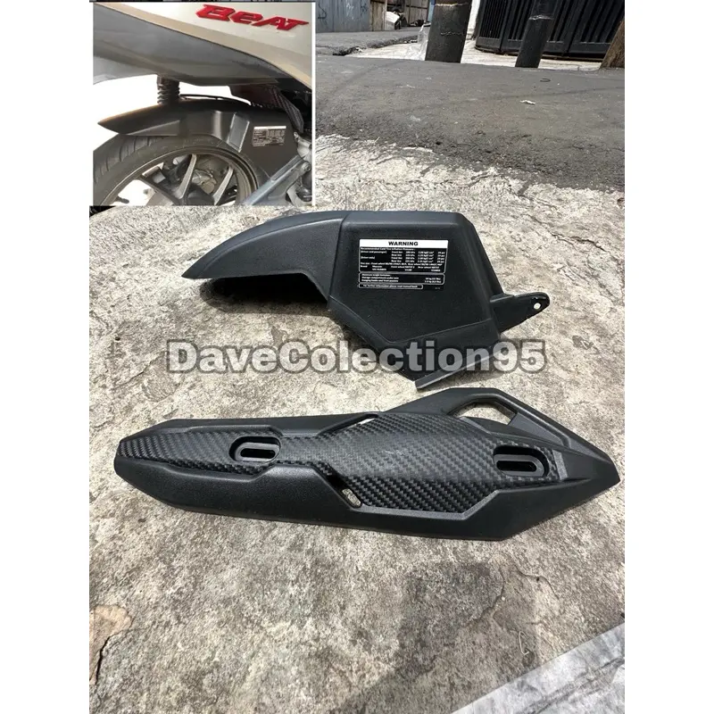 Paket 2in1 Hugger Beat 3 baut + Cover Knalpot 4irblade Beat 2012-2019 0